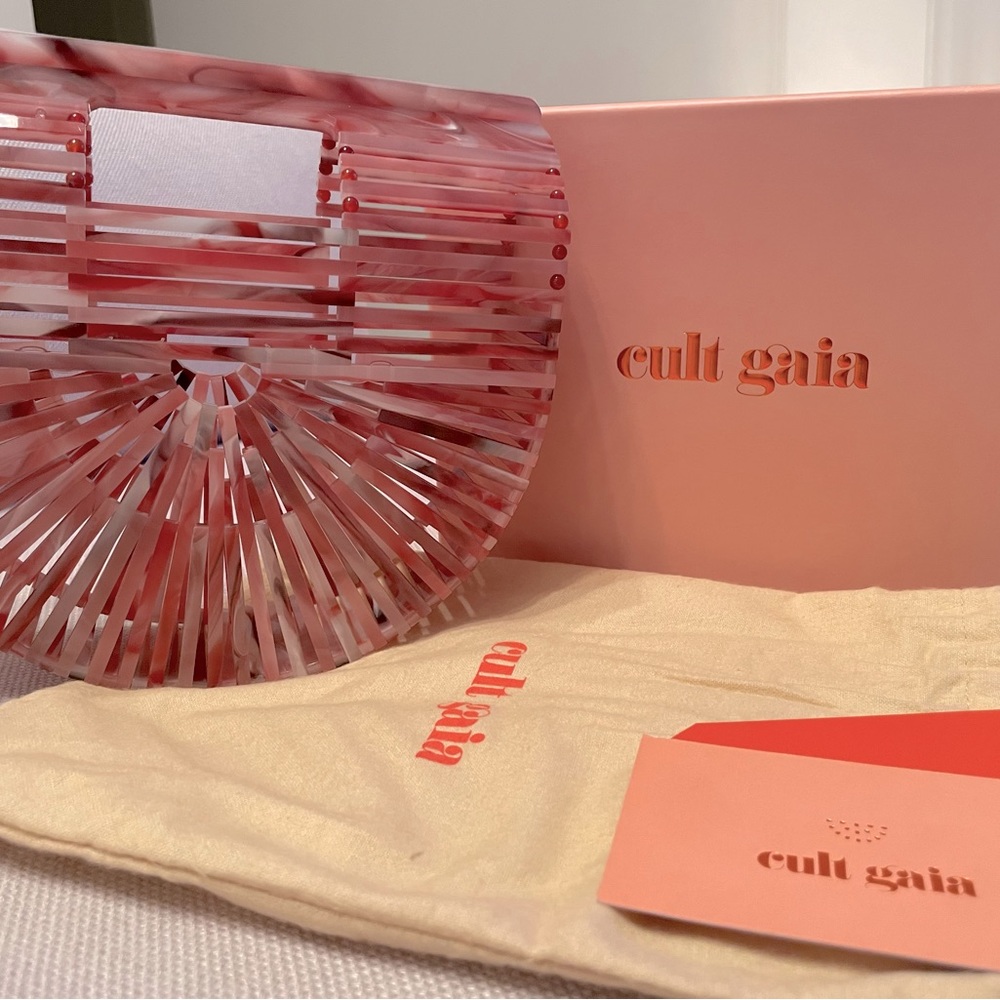 Cult Gaia Ark Acrylic bag- BRAND NEW in dark rose color